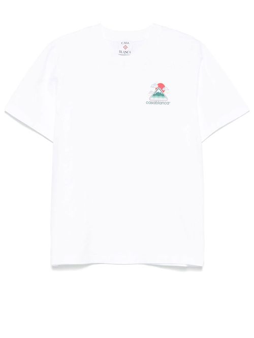 Tricou alb cu logo