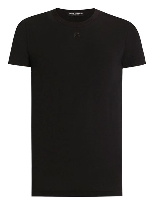 Tricou negru logo DG brodat