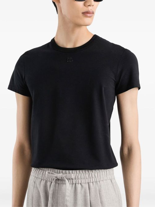 Tricou negru logo DG brodat