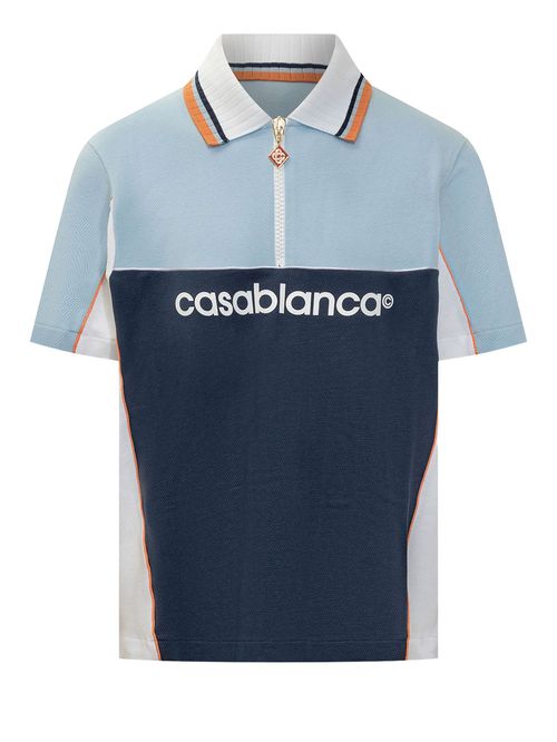 Tricou polo cu logo frontal