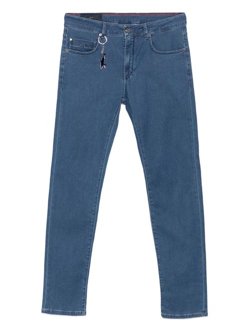 Blugi cu breloc aplicat