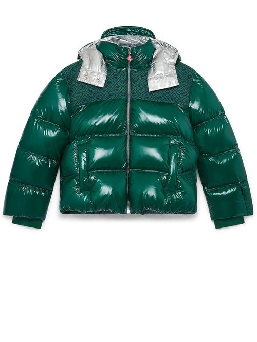 Geacă puffer verde
