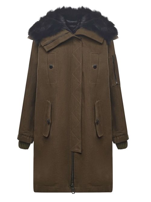 Geacă oversized cu blană