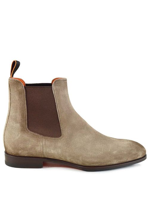 Ghete Chelsea din piele întoarsă