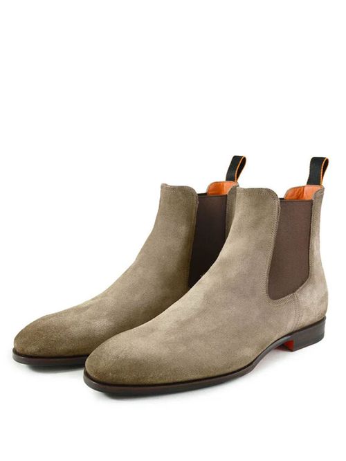 Ghete Chelsea din piele întoarsă