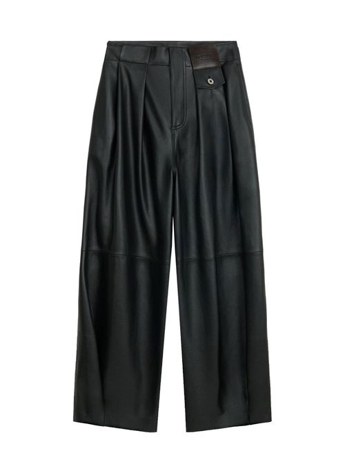 Pantaloni din piele cu pense