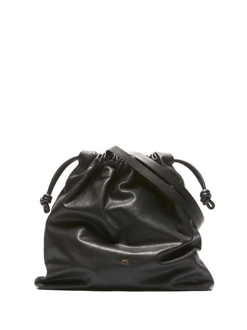 Geantă neagră din piele Eva