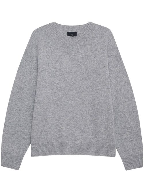 Pulover gri din cașmir Lee