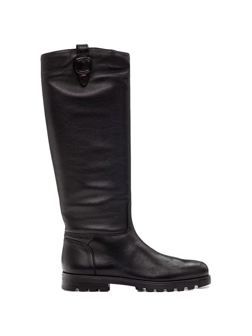 Cizme negre din piele