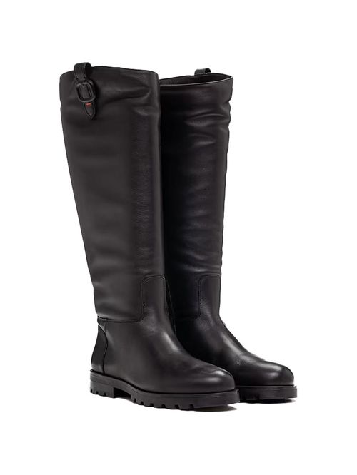 Cizme negre din piele