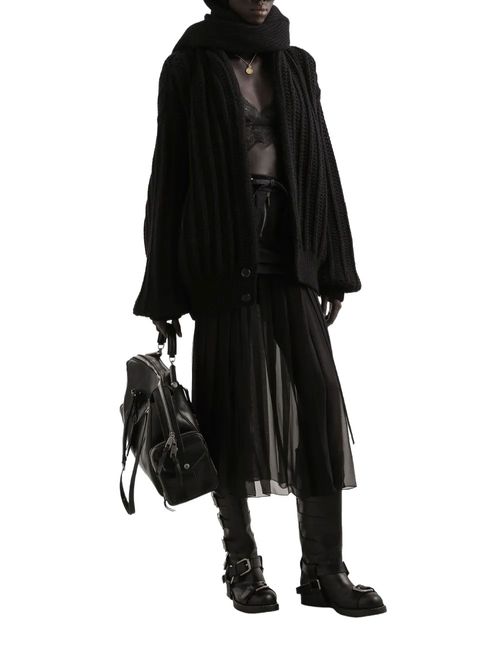 Fustǎ midi semitransparentā