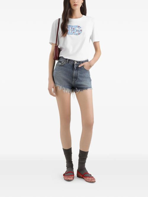 Tricou alb cu logo DG