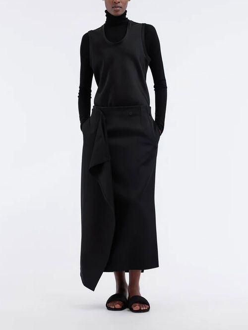 Fustă neagră dublată