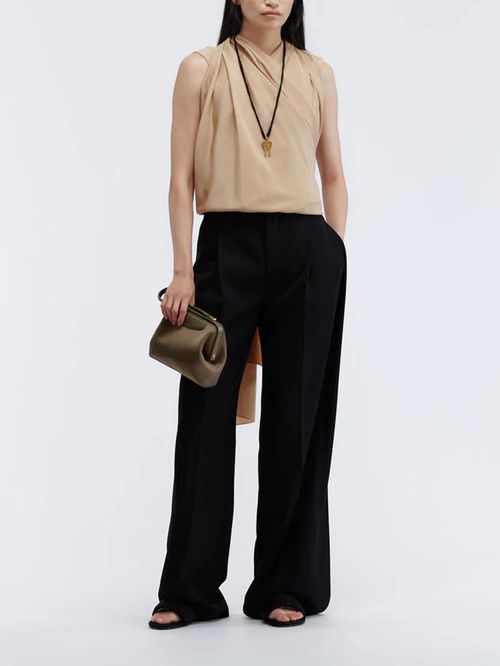 Pantaloni negri din lână