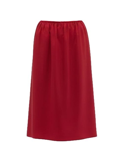 Fustă midi din mătase