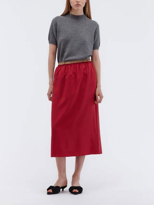 Fustă midi din mătase