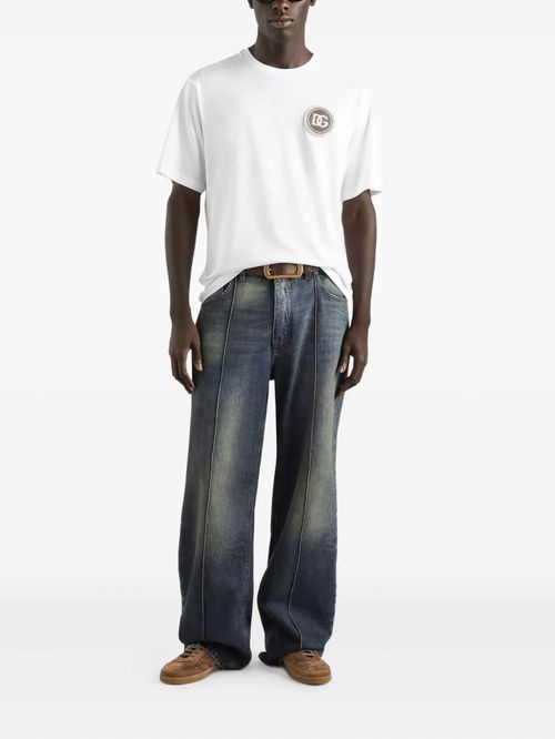 Tricou alb cu logo DG