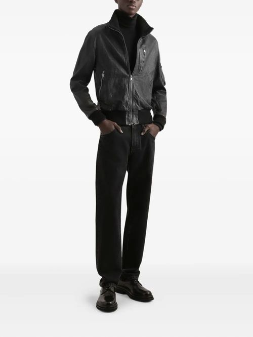 Jachetă bomber din piele