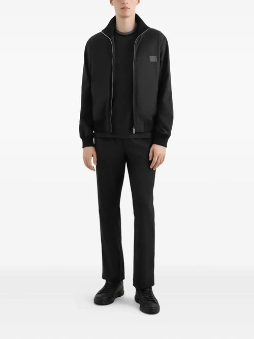 Jachetă din lână cu logo