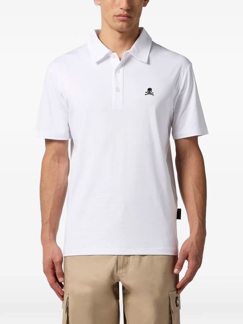 Tricou polo alb