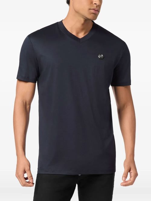 Tricou bleumarin cu logo