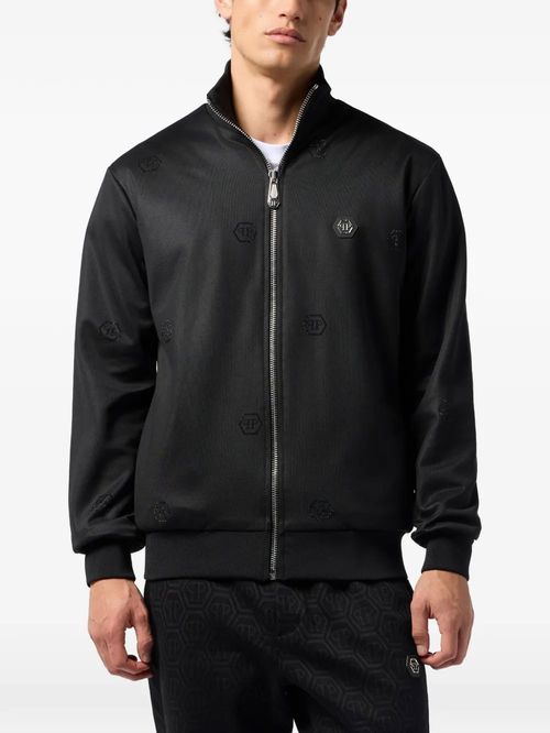 Jachetă neagră cu logo