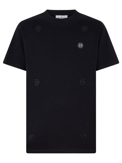 Tricou negru cu monograme
