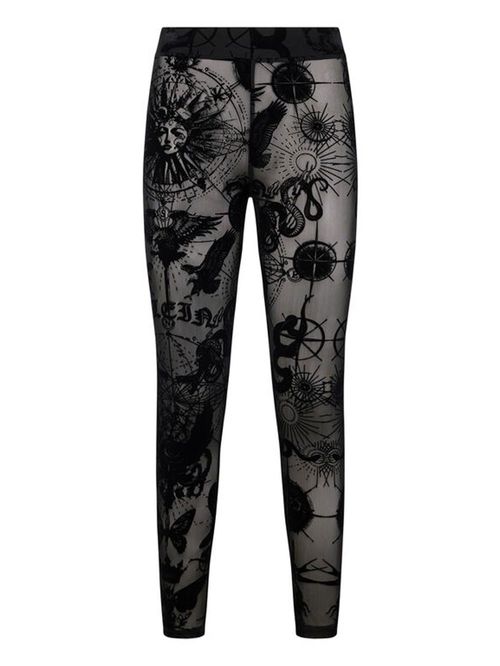 Colanți Butterfly Tattoo negri