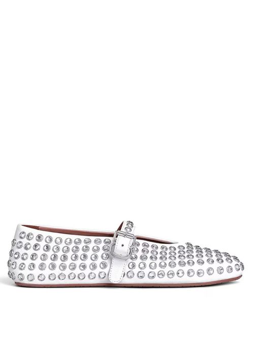 Balerini din piele cu aplicații