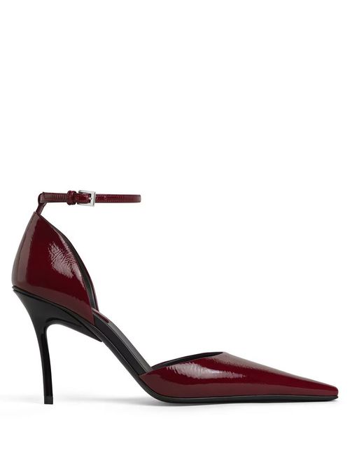 Pantofi din piele burgundy 90