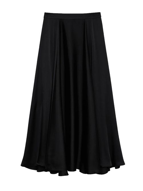 Fustă din mătase neagră