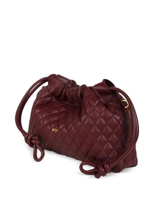 Geantă roșie matlasată cu șnur