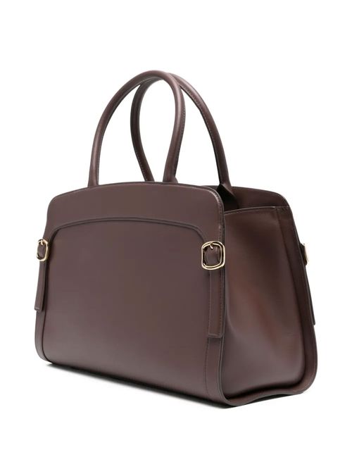 Geantă din piele cu catarame