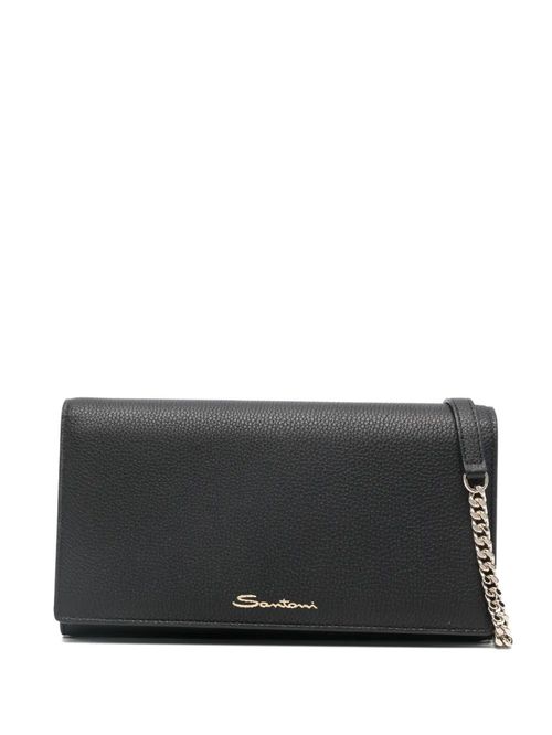 Geantă neagră din piele