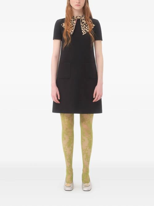 Rochie mini guler imprimeu leopard