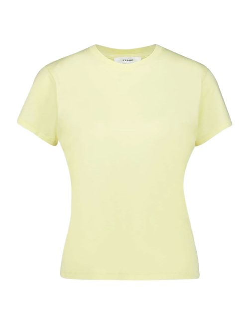 Tricou galben din bumbac