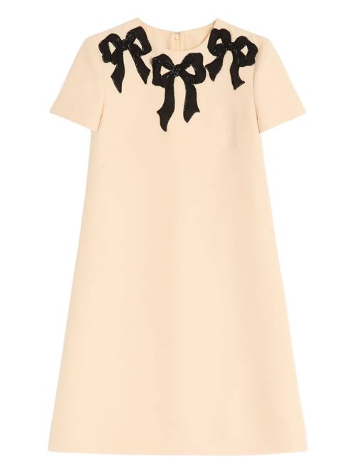 Rochie mini cu funde brodate