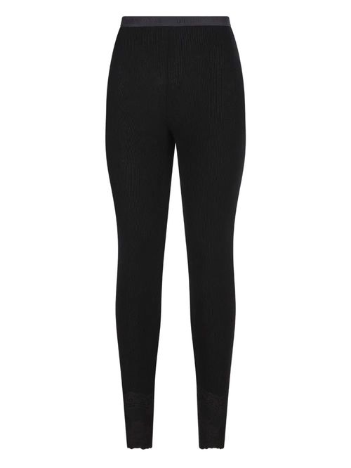 Pantaloni cașmir cu detalii brodate