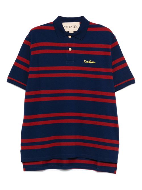 Tricou polo cu dungi orizontale