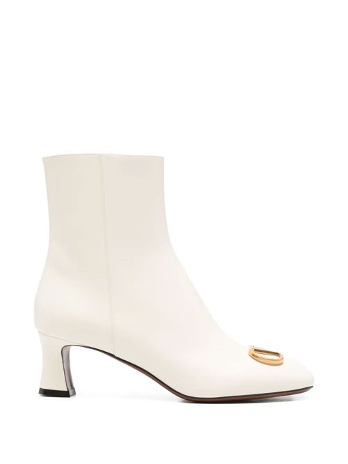 Botine din piele cu logo 60mm