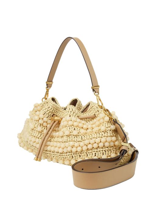 Geantă Cinch rafie cu aplicații