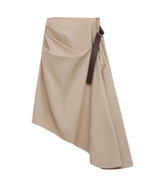 Fustă asimetrică cu drapaj