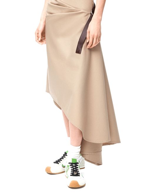 Fustă asimetrică cu drapaj