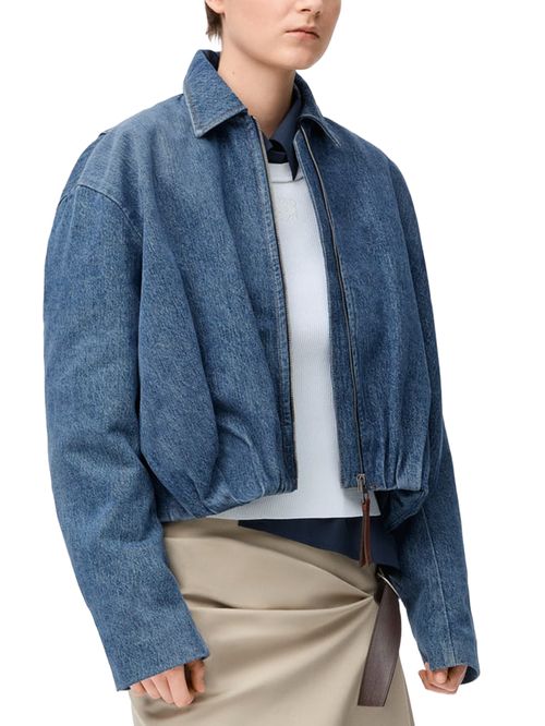 Jachetă de blugi drapată