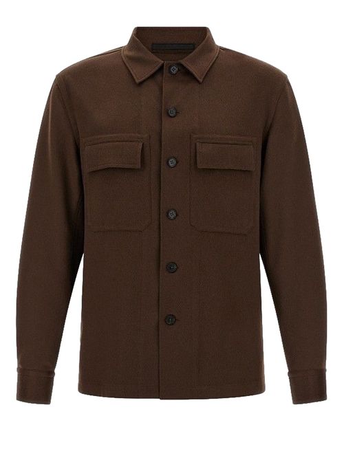 Cămașă maro din cașmir