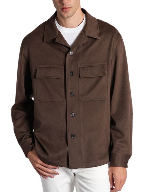 Cămașă maro din cașmir