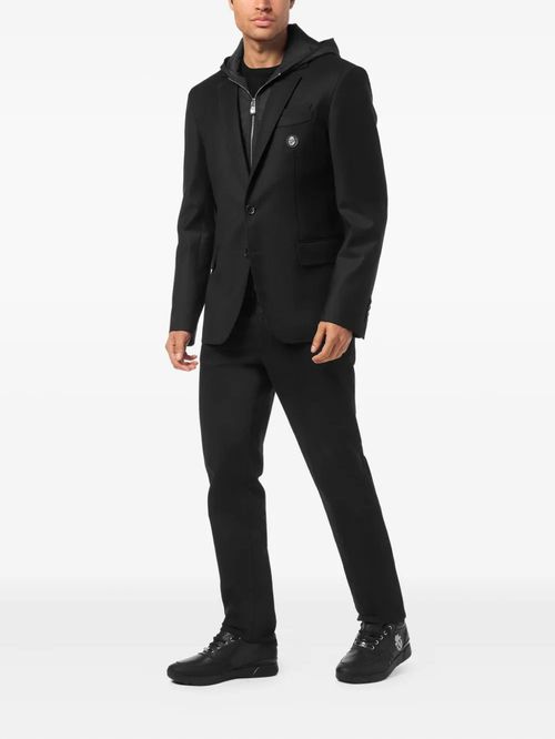 Jachetă tip sacou cu glugă