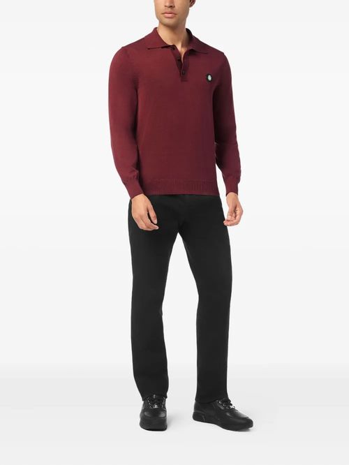 Bluză polo roșie cu logo