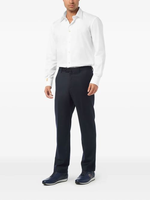 Cămașă albă cu detaliu auriu