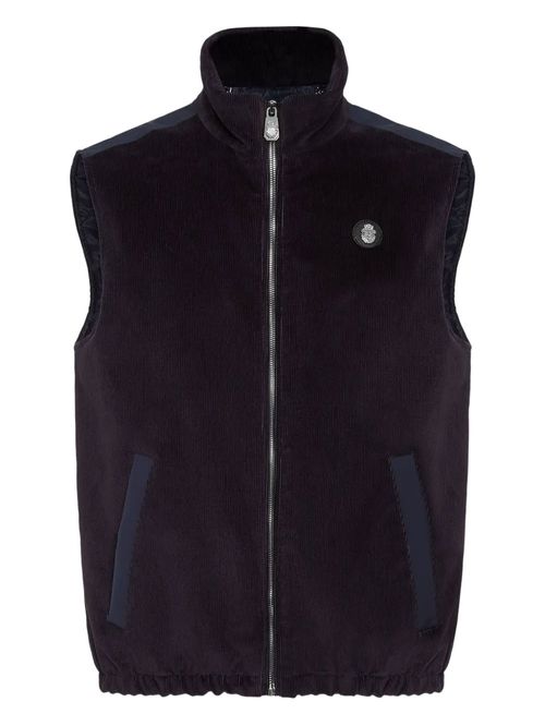 Vestă bleumarin cu buzunare